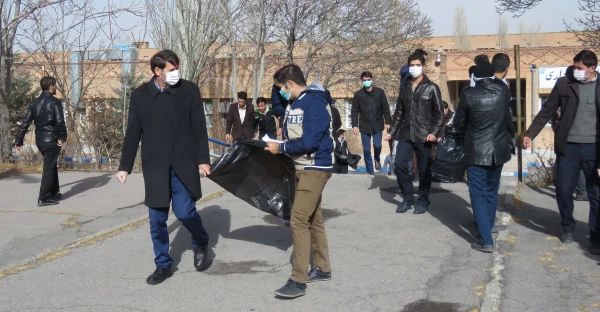 پویش پاکسازی محوطه پردیس علامه امینی(ره)