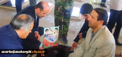 شرکت در مراسم زیارت و عطرافشانی مزار شهدای معلم