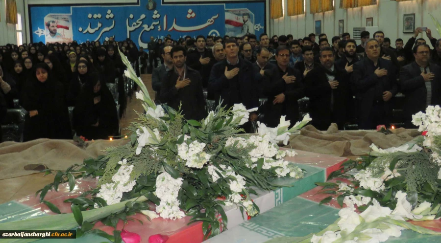 مراسم وداع با پیکر دو شهید گمنام دفاع مقدس