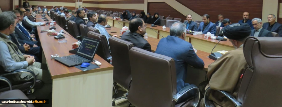 مراسم تکریم و معارفه مسئول سابق و جدید حراست دانشگاه فرهنگیان آذربایجان شرقی