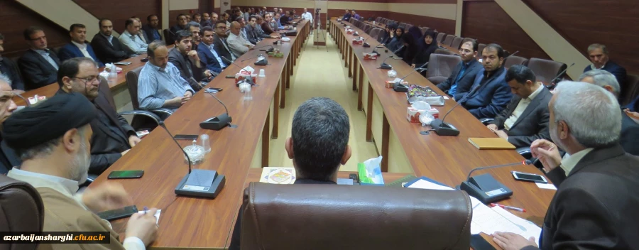 مراسم تکریم و معارفه مسئول سابق و جدید حراست دانشگاه فرهنگیان آذربایجان شرقی