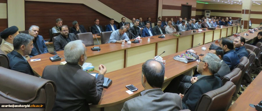 مراسم تکریم و معارفه مسئول سابق و جدید حراست دانشگاه فرهنگیان آذربایجان شرقی