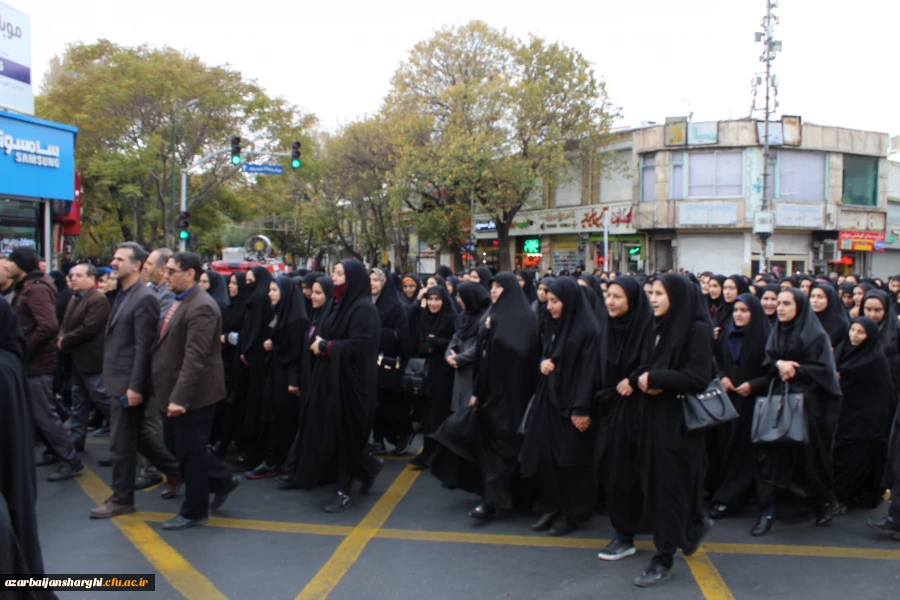 حضور دانشگاه فرهنگیان استان آذربایجان شرقی در تجمع مردمی حمایت از امنیت و اقتدار کشور . 12