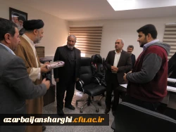 جلسه ستاد اقامه نماز دانشگاه فرهنگیان در محل مدیریت امور پردیس های استان با حضور ضیائی مدیر ستاد اقامه نماز استان آذربایجان شرقی واعضای ستاد برگزار شد.  3