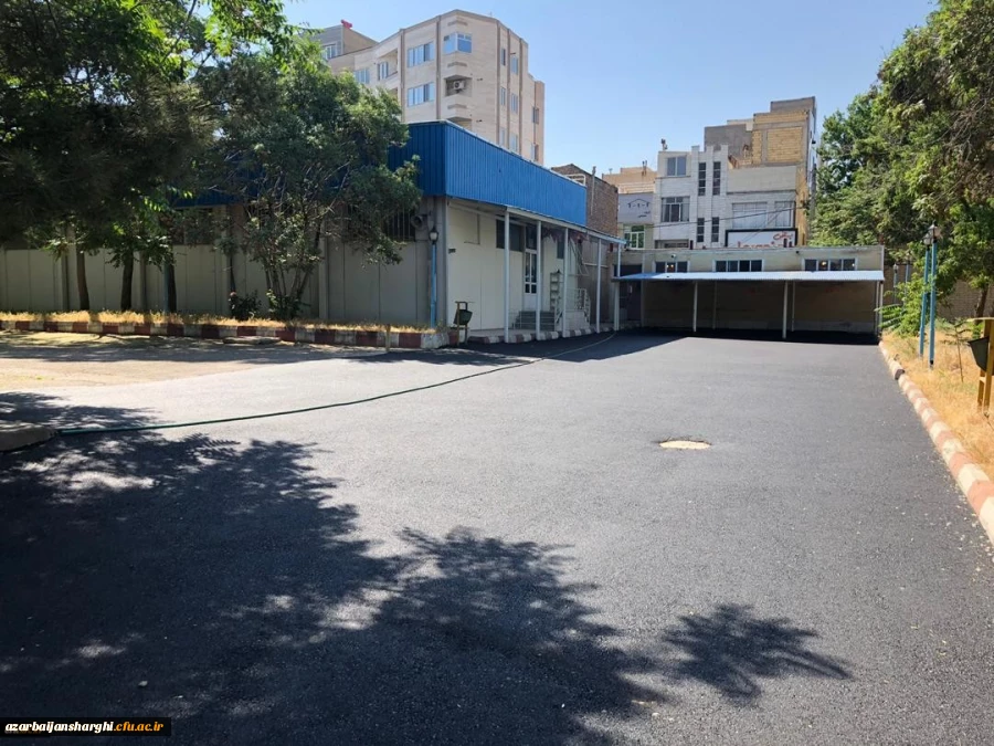 عملیات آسفالت ریزی محوطه پردیس فاطمه الزهرا(س) تبریز 4