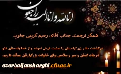 درگذشت مادر زن گرامیتان را تسلیت عرض می نماییم. 2