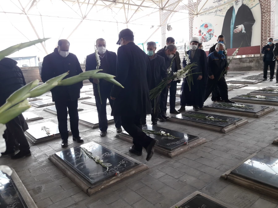 زیارت مزار شهید گمنام پردیس فاطمه الزهرا(س) و گلزار شهدا 2