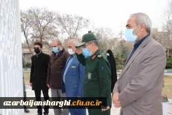 بازدید جانشین فرمانده سپاه عاشورا سردار اصغر عباسقلی زاده از اتمام پروژه یادمان شهید گمنام پردیس فاطمه الزهرا (س) تبریز 3