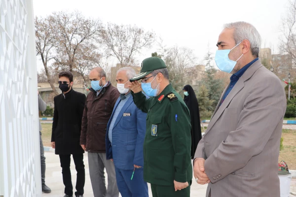 بازدید جانشین فرمانده سپاه عاشورا سردار اصغر عباسقلی زاده از اتمام پروژه یادمان شهید گمنام پردیس فاطمه الزهرا (س) تبریز 3