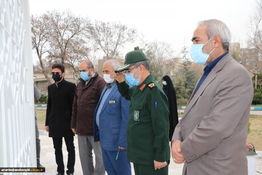 بازدید جانشین فرمانده سپاه عاشورا سردار اصغر عباسقلی زاده از اتمام پروژه یادمان شهید گمنام پردیس فاطمه الزهرا (س) تبریز 3