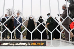 بازدید جانشین فرمانده سپاه عاشورا سردار اصغر عباسقلی زاده از اتمام پروژه یادمان شهید گمنام پردیس فاطمه الزهرا (س) تبریز 4