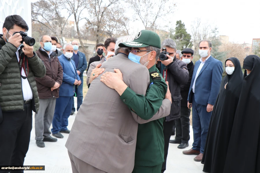 بازدید جانشین فرمانده سپاه عاشورا سردار اصغر عباسقلی زاده از اتمام پروژه یادمان شهید گمنام پردیس فاطمه الزهرا (س) تبریز 6