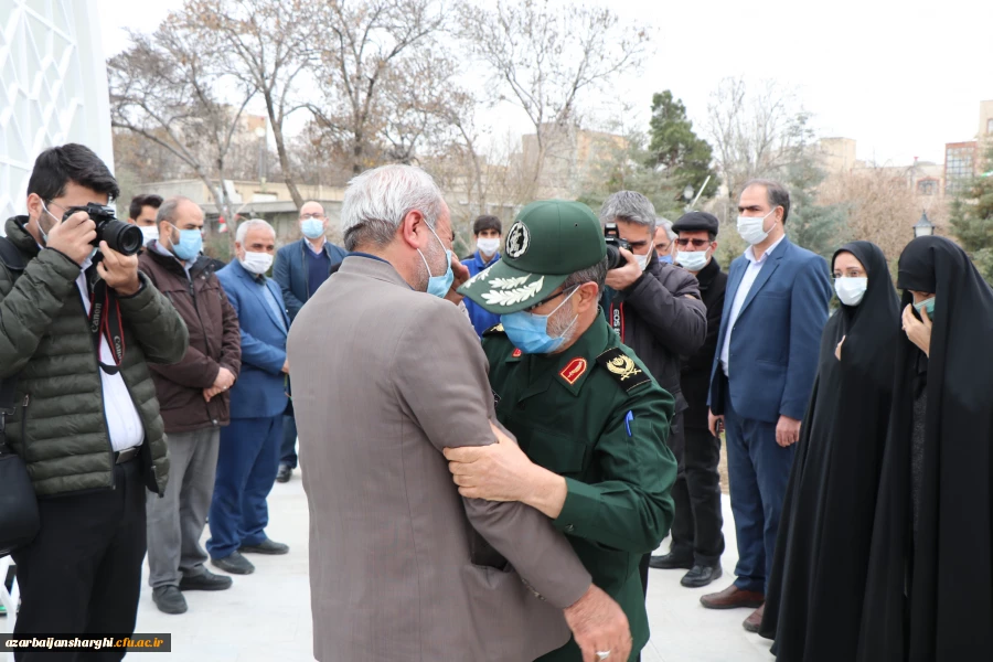 بازدید جانشین فرمانده سپاه عاشورا سردار اصغر عباسقلی زاده از اتمام پروژه یادمان شهید گمنام پردیس فاطمه الزهرا (س) تبریز 7