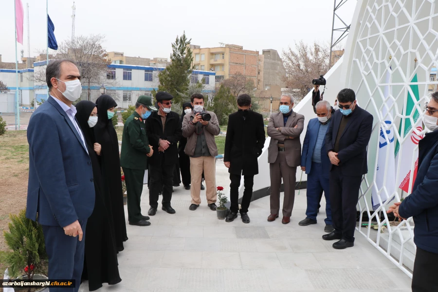 بازدید جانشین فرمانده سپاه عاشورا سردار اصغر عباسقلی زاده از اتمام پروژه یادمان شهید گمنام پردیس فاطمه الزهرا (س) تبریز 9