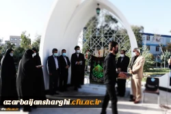 آئین غبار روبی و عطر افشانی مزار شهید گمنام پردیس فاطمه الزهرا(س) برگزارشد 2