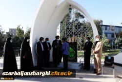 آئین غبار روبی و عطر افشانی مزار شهید گمنام پردیس فاطمه الزهرا(س) برگزارشد 2