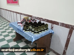 مراسم اربعین حسینی و هفته دفاع مقدس و تجلیل از خانواده های معظم شهدا درپردیس فاطمه الزهرا سلام الله علیها دانشگاه فرهنگیان آذربایجان شرقی برگزار شد .    6