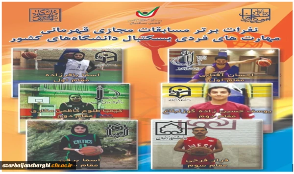  خانم اسما باقرزاده از دانشگاه فرهنگیان آذربایجان شرقی قهرمان مسابقات مجازی مهارتهای فردی بسکتبال دانشجویان دختر در کشور 2