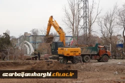 شروع عملیات خاکبرداری از پروژه ساختمان آموزشی پردیس فاطمه الزهرا (س) دانشگاه فرهنگیان آذربایجان شرقی 2
