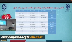 
افتخار آفرینی حوزه امور دانشجویی پردیس فاطمه الزهرا(س) تبریز در دانشگاه فرهنگیان سراسر کشور 4 7