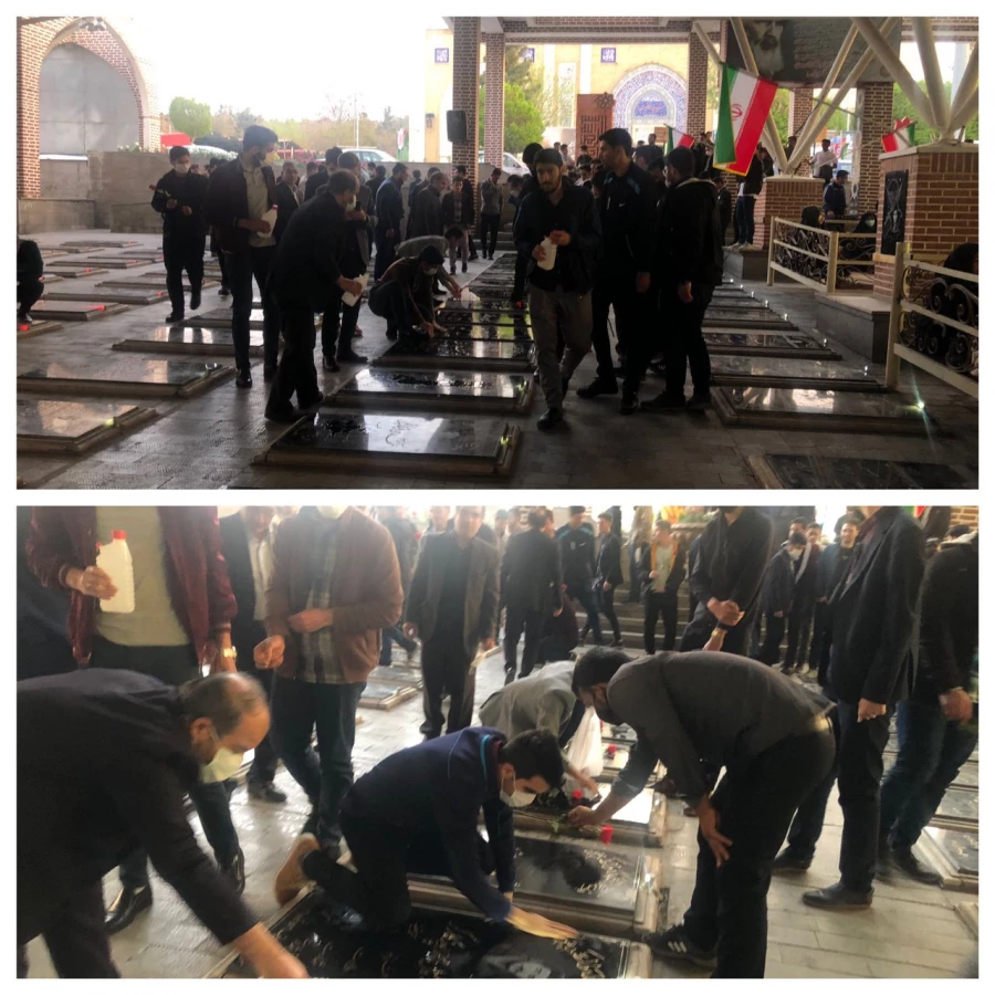 مراسم ضیافت شهدا با همکاری دفتر نهاد مقام معظم رهبری و امور شاهد و ایثارگران دانشگاه فرهنگیان استان آذربایجان شرقی 2