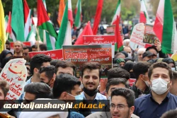 حضور مدیریت ، اساتید ، کارکنان و دانشجومعلمان دانشگاه فرهنگیان در راهپیمایی روز قدس 4