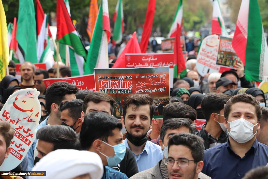 حضور مدیریت ، اساتید ، کارکنان و دانشجومعلمان دانشگاه فرهنگیان در راهپیمایی روز قدس 4