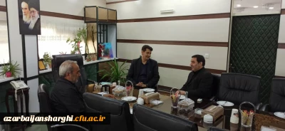 با حضور مدیرکل نظارت و ارزیابی سازمان مرکزی در دانشگاه فرهنگیان استان آذربایجان شرقی برگزار شد:

دیدار با مدیرکل آموزش و پرورش استان آذربایجان شرقی