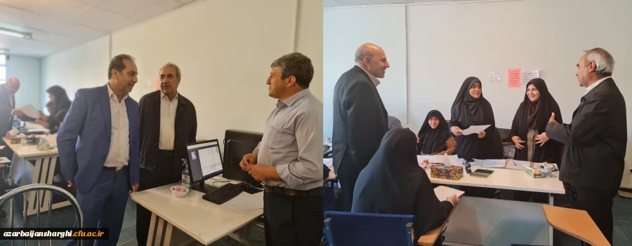 بازدید آقای علی زمانی و عباس بروغنی از روند برگزاری مصاحبه معرفی شدگان چند برابر ظرفیت پردیس های استان آذربایجان شرقی 2