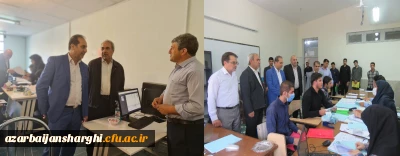 با حضور رئیس اداره امور پرسنلی اعضای هیات علمی و رئیس اداره بازنشستگی اعضای غیر هیات علمی سازمان مرکزی انجام شد:

بازدید آقای علی زمانی و عباس بروغنی از روند برگزاری مصاحبه معرفی شدگان چند برابر ظرفیت پردیس های استان آذربایجان شرقی