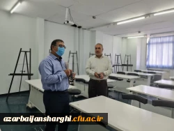 بازدید دکتر انصاری راد از آماده سازی پردیس فاطمه الزهرا تبریز برای آغاز آموزش حضوری دانشجویان در نیمسال تحصیلی جدید 1401 10