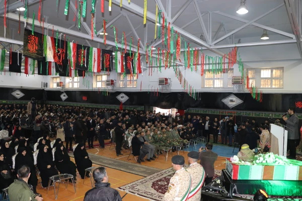 تدفین شهید گمنام هشت سال دفاع مقدس در پردیس علامه امینی دانشگاه فرهنگیان استان آذربایجان شرقی 4