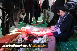 تدفین شهید گمنام هشت سال دفاع مقدس در پردیس علامه امینی دانشگاه فرهنگیان استان آذربایجان شرقی 5