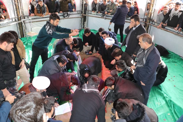 تدفین شهید گمنام هشت سال دفاع مقدس در پردیس علامه امینی دانشگاه فرهنگیان استان آذربایجان شرقی 6
