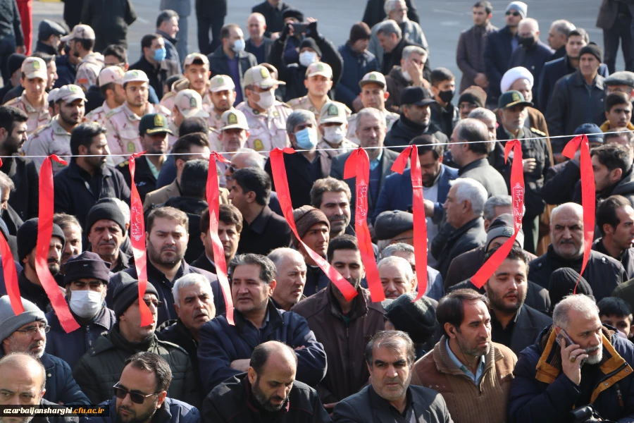 تدفین شهید گمنام هشت سال دفاع مقدس دردانشگاه فرهنگیان استان آذربایجان شرقی 3