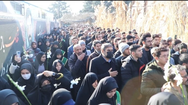 تدفین شهید گمنام هشت سال دفاع مقدس دردانشگاه فرهنگیان استان آذربایجان شرقی 10