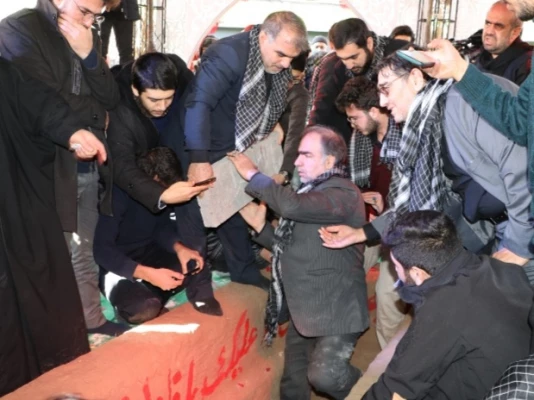 تدفین شهید گمنام هشت سال دفاع مقدس دردانشگاه فرهنگیان استان آذربایجان شرقی 17