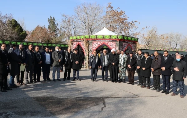 تدفین شهید گمنام هشت سال دفاع مقدس دردانشگاه فرهنگیان استان آذربایجان شرقی 18