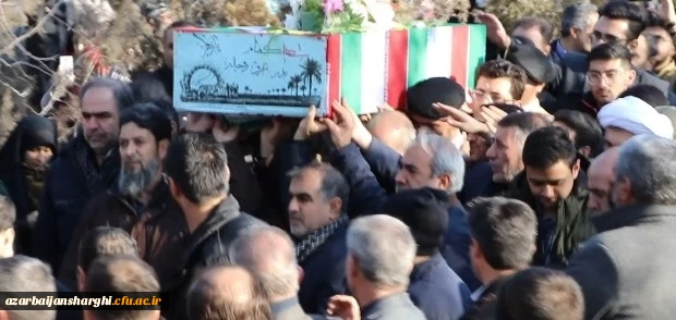 تدفین شهید گمنام هشت سال دفاع مقدس دردانشگاه فرهنگیان استان آذربایجان شرقی 20