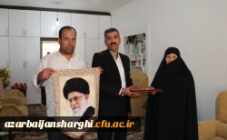 دیدار رئیس و هیئت رییسه دانشگاه فرهنگیان استان  آذربایجان شرقی با خانواده های معظم ومعزز سرداران شهید میرحسین و میرحسن امجدی 4