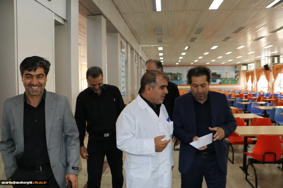 بازدید رئیس و هیت رئیسه دانشگاه فرهنگیان آذربایجان شرقی  از سلف سرویس دانشگاه تبریز 12