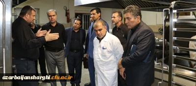 بازدید رئیس و هیئت رئیسه دانشگاه فرهنگیان آذربایجان شرقی  از سلف سرویس دانشگاه تبریز