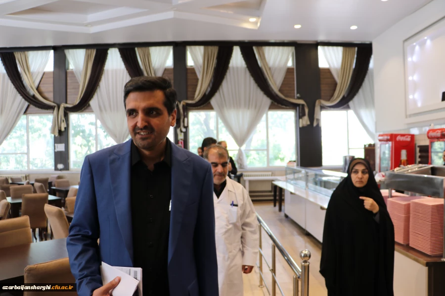 بازدید رئیس و هیت رئیسه دانشگاه فرهنگیان آذربایجان شرقی  از سلف سرویس دانشگاه تبریز 25