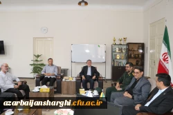 دیدار دکتر احمدی رئیس دانشگاه با فرمانده حوزه بسیج کارکنان شهید عبدالهی و معاون اداره کل حقظ آثار و نشر ارزشهای دفاع مقدس تبریز  7