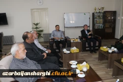 دیدار دکتر احمدی رئیس دانشگاه با فرمانده حوزه بسیج کارکنان شهید عبدالهی و معاون اداره کل حقظ آثار و نشر ارزشهای دفاع مقدس تبریز  8