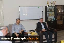 دیدار دکتر احمدی رئیس دانشگاه با فرمانده حوزه بسیج کارکنان شهید عبدالهی و معاون اداره کل حقظ آثار و نشر ارزشهای دفاع مقدس تبریز  14