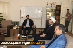 دیدار دکتر احمدی با رئیس دفتر نهاد مقام معظم رهبری در دانشگاه های استان آذربایجان شرقی 4