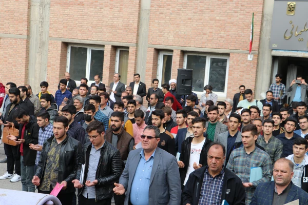 تجمع اسانید ، همکاران ودانشجویان دانشگاه فرهنگیان آذربایجان شرقی بر علیه جنایات رژیم ظالم و کودک کش صهیونیستی 5