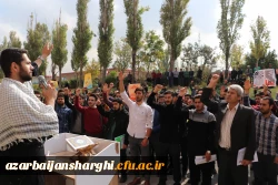 تجمع اسانید ، همکاران ودانشجویان دانشگاه فرهنگیان آذربایجان شرقی بر علیه جنایات رژیم ظالم و کودک کش صهیونیستی 8