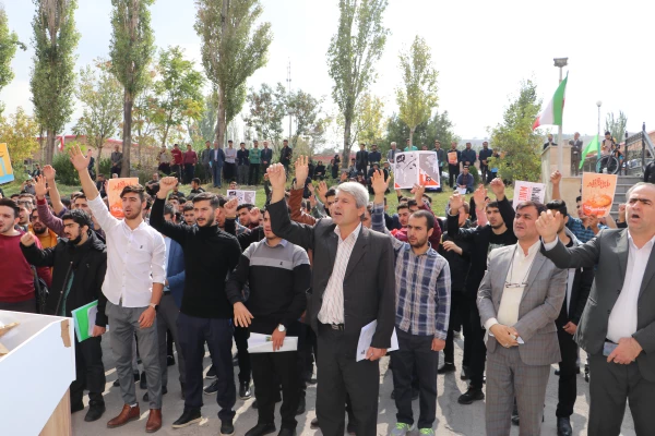 تجمع اسانید ، همکاران ودانشجویان دانشگاه فرهنگیان آذربایجان شرقی بر علیه جنایات رژیم ظالم و کودک کش صهیونیستی 9